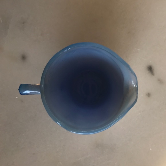 Delphite Blue Depression Glass Child's Tea Set Creamer Cherry Blossom - Picture 7 of 16